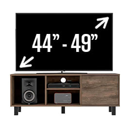 Soporte de mesa negro para TV de 32, 43, 50, 55, 60, 65, 70 pulgadas,  soporte de exhibición de TV para dormitorio/sala de estar, espacio pequeño