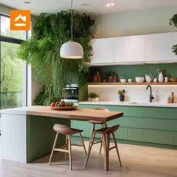 cocina-con-muebles-de-melamina-verde-bosque