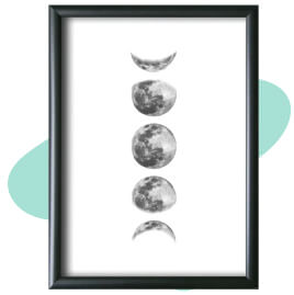 Cuadro Aquellas Estrellas Fases de la Luna Día 40x30 cm