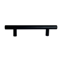 Tirador Recto Liviano 96mm Acero Inoxidable Negro Werken