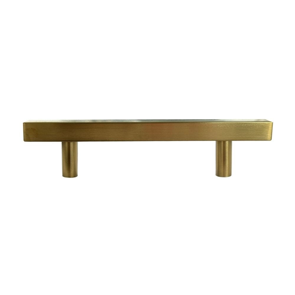 Tirador Cuadrado Liviano 96mm Acero Inoxidable Dorado Werken