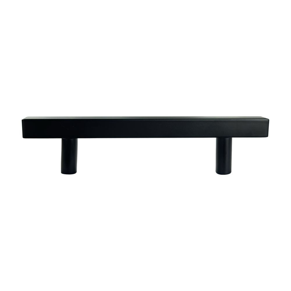 Tirador Cuadrado Liviano 96mm Acero Inoxidable Negro Werken
