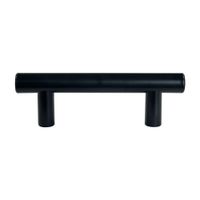 Tirador Recto Liviano 64mm Acero Inoxidable Negro Werken