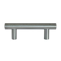 Tirador Recto Liviano 64mm Acero Inoxidable Plata Werken