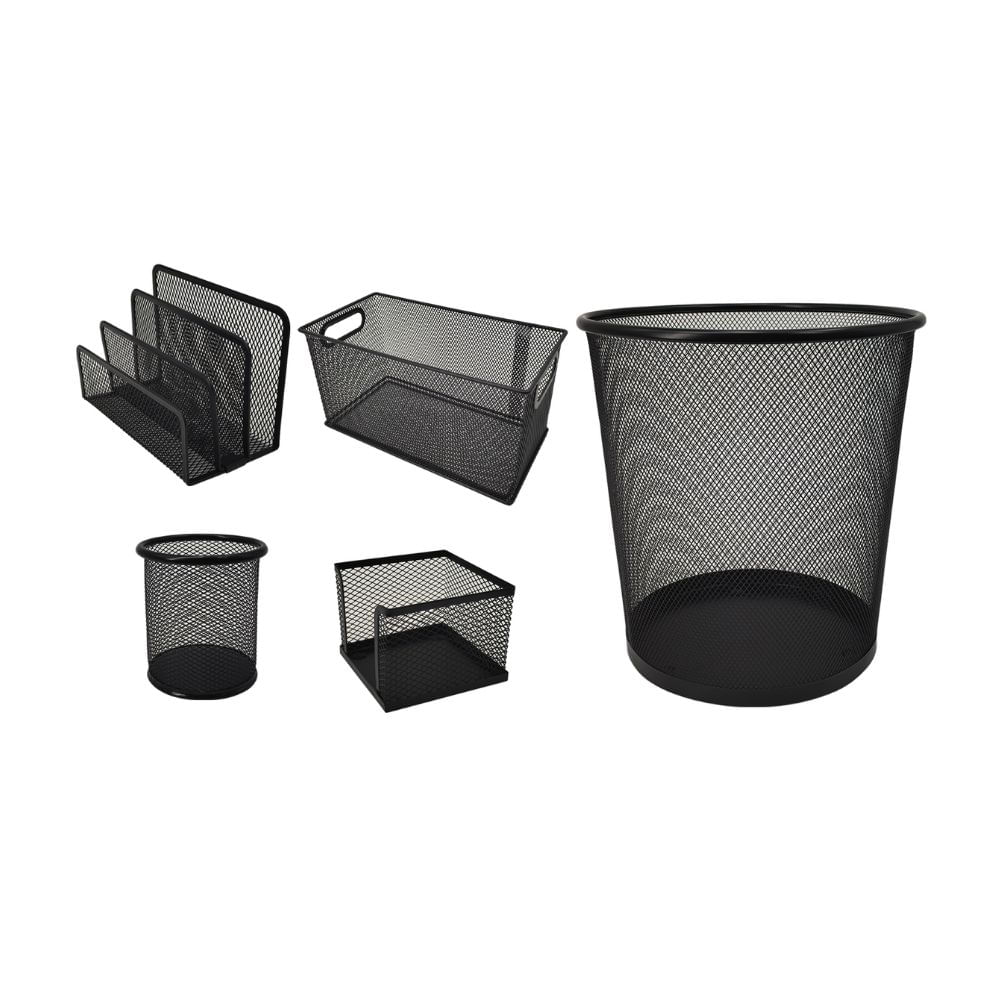 Set de 5 Organizadores de Oficina Negro