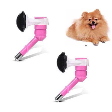 PACK X2 BEBEDERO DISPENSADOR DE AGUA PARA CANIL ROSADO PACK X2 BEBEDERO DISPENSADOR DE AGUA PARA CANIL ROSADO