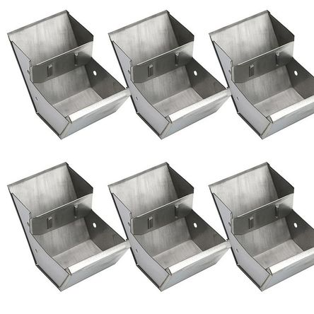 PACK X6 COMEDERO METALICO PARA CUYES CONEJO 10CM