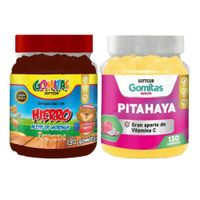 PACK 2 GOMITAS HIERRO NIÑOS + PITAHAYA ADULTOS 130 UND