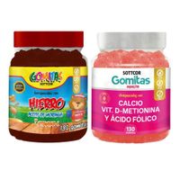 PACK 2 GOMITAS HIERRO NIÑOS + CALCIO ADULTOS 130 UND
