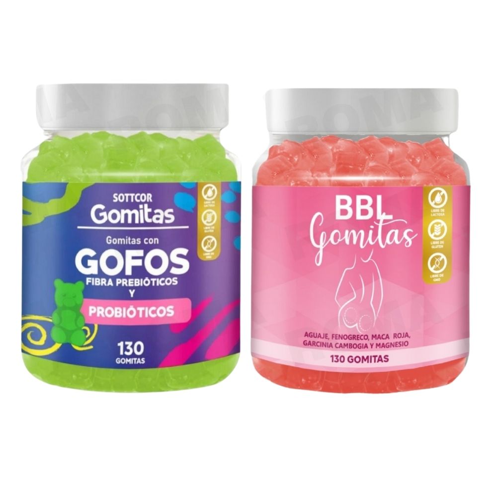 PACK 2 GOMITAS GOFOS PARA NIÑOS + GOMITAS AGUAJE BBL 260 UND PACK 2 GOMITAS GOFOS PARA NIÑOS + GOMITAS AGUAJE BBL 260 UND