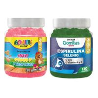PACK 2 GOMITAS CALCIO NIÑOS + ESPIRULINA ADULTOS 260 UND