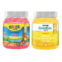 PACK 2 GOMITAS CALCIO NIÑOS + OMEGA 3 ADULTO 260 UND