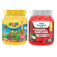 PACK 2 GOMITAS VITAMINAS PARA NIÑOS + VINAGRE DE MANZANA 130 UND