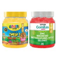 PACK 2 GOMITAS VITAMINAS PARA NIÑOS + ZINC ADULTO 260 UND