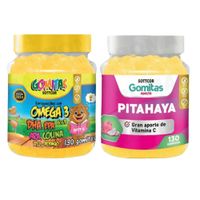 PACK 2 GOMITAS VITAMINAS PARA NIÑOS + PITAHAYA ADULTOS 130 UND