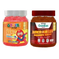 PACK 2 GOMITAS ZINC OROTATE NIÑOS 130UND + GOMITAS MACA NEGRA 100UND