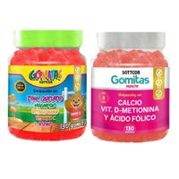 PACK 2 GOMITAS ZINC QUELADO NIÑOS + CALCIO ADULTOS 130 UND