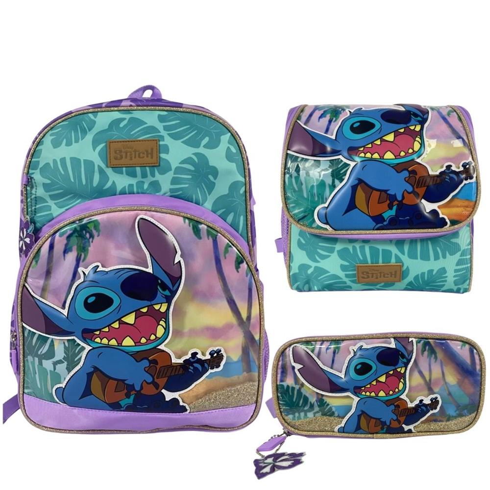 Pack Escolar Mochila Stitch Verde Oficio Pack Escolar Mochila Stitch Verde Oficio