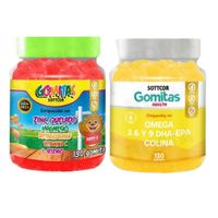 PACK 2 GOMITAS ZINC QUELADO NIÑOS + OMEGA 3 ADULTO 260 UND