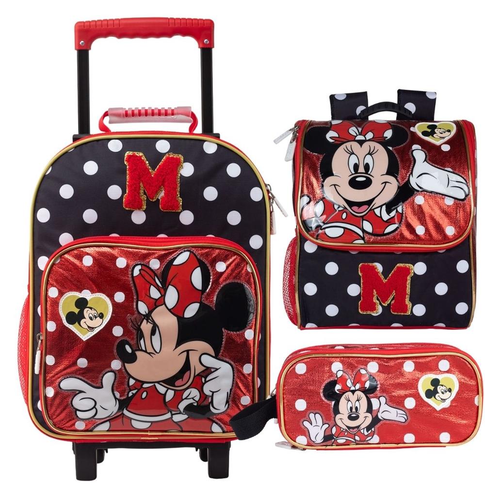 Pack Escolar Maleta Minnie Mouse Roja Oficio Pack Escolar Maleta Minnie Mouse Roja Oficio