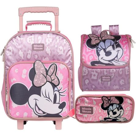 Pack Escolar Maleta Minnie Mouse Rosado Oficio