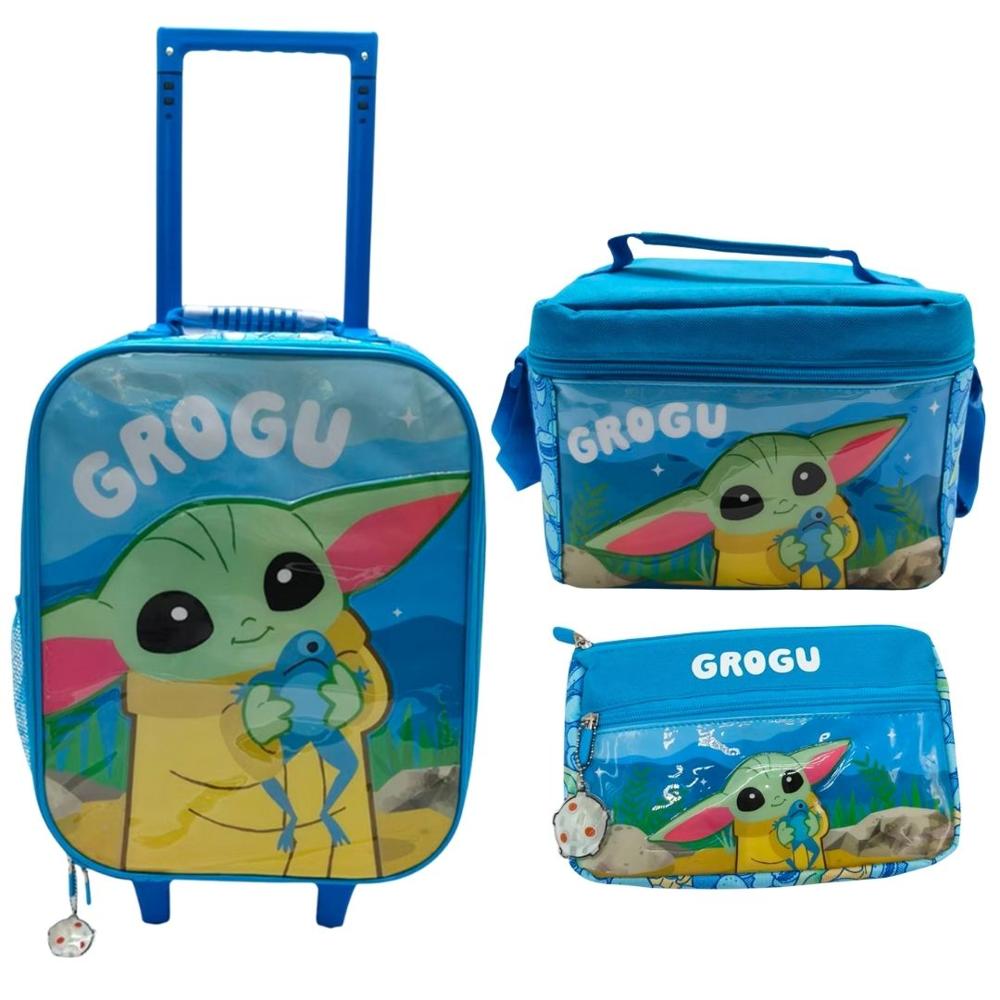 Pack Escolar Maleta Baby Yoda Azul Oficio Pack Escolar Maleta Baby Yoda Azul Oficio