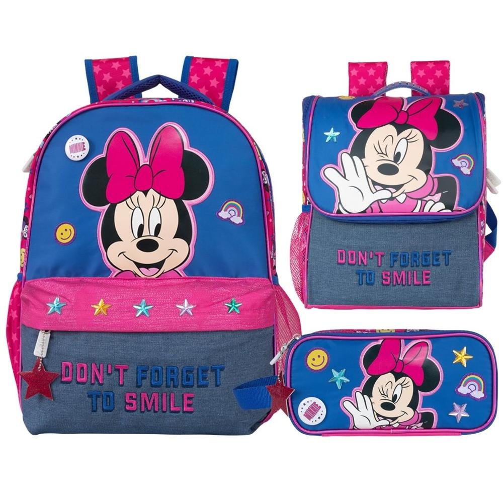 Pack Escolar Mochila Minnie Mouse Demin Oficio Pack Escolar Mochila Minnie Mouse Demin Oficio