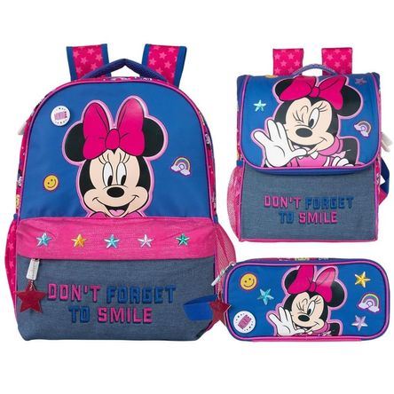 Pack Escolar Mochila Minnie Mouse Demin Oficio