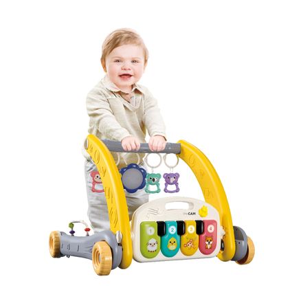 Gimnasio 2 en 1 baby cam gris amarillo