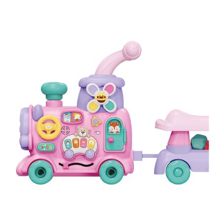 Baby walker train baby cam rosado