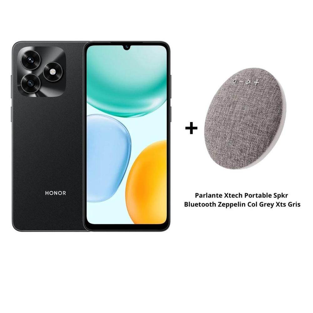 Pack Celular HONOR X5c Plus Negro + Parlante Xtech Zeppelin Col Grey Xts Gris