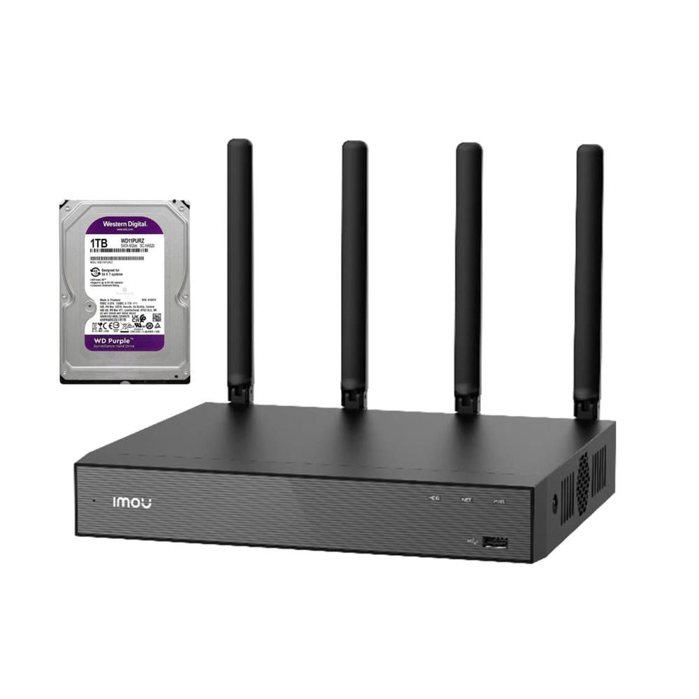 Grabador NVR Imou N118W 18 Canales Wifi Conversación Bidireccional 4K HDMI Compatibilidad ONVIF 1TB