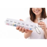 Pastillero Semanal Llavero Portátil 2pcs