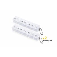 Pastillero Semanal Llavero Portátil 2pcs