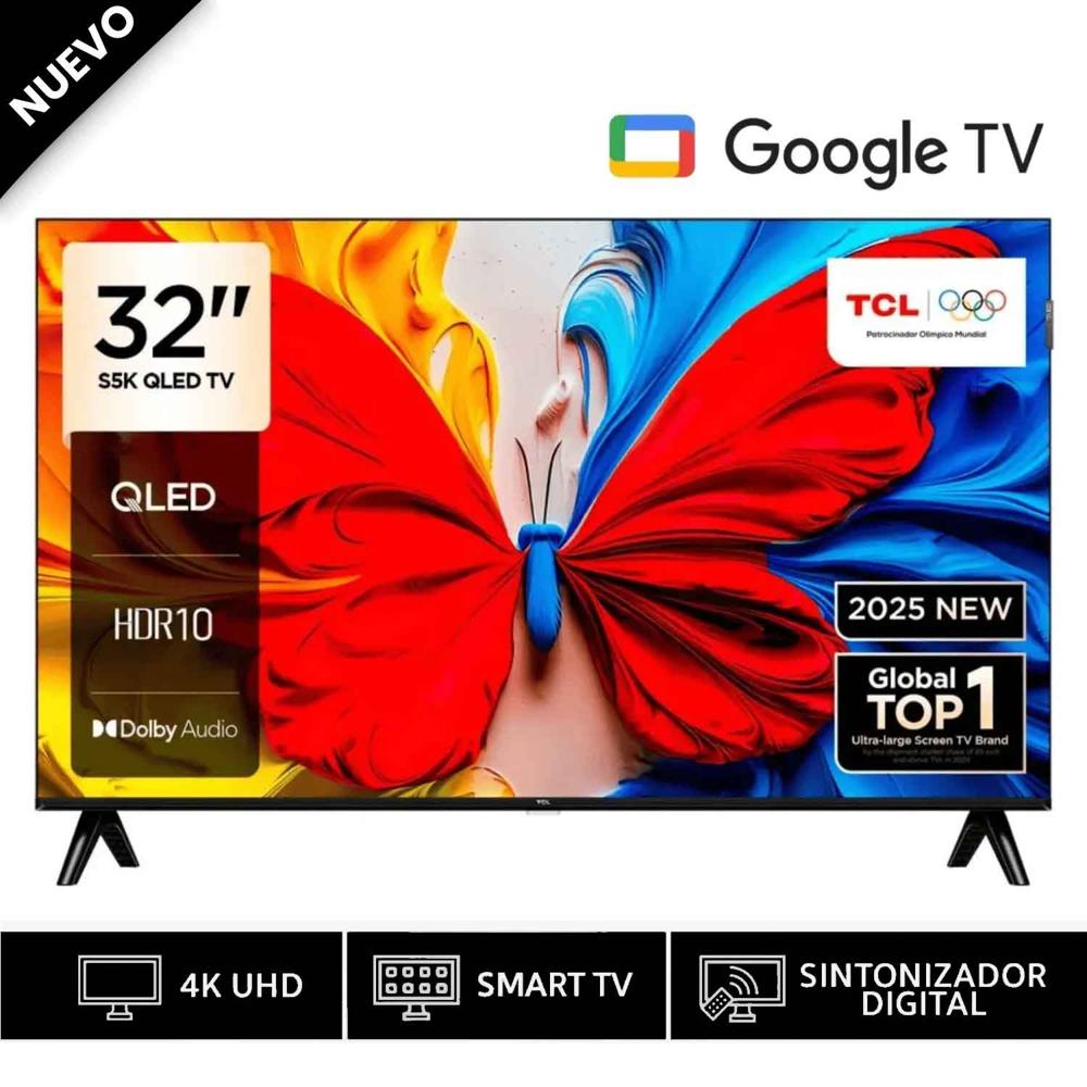 Televisor TCL 32 QLED Full HD Smart TV 32V51C Google TV