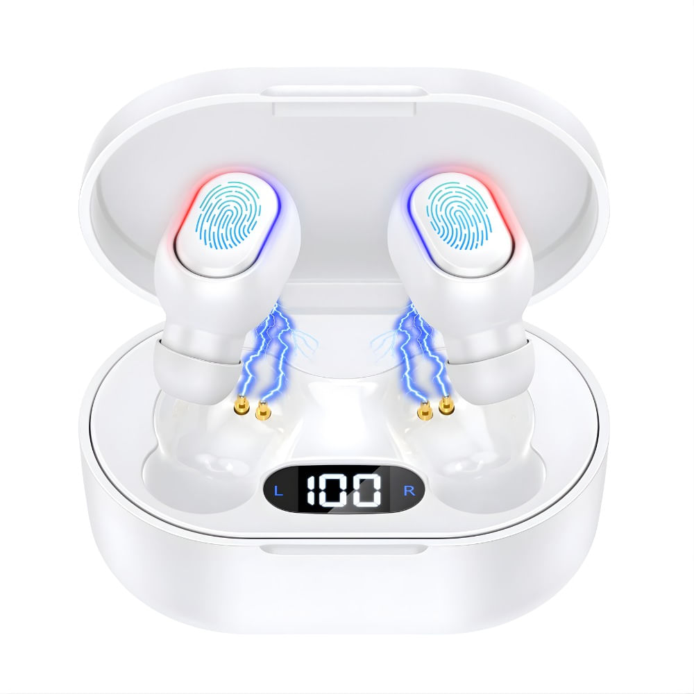 Audifonos Inalámbricos In-ear Manos Libres A8s Tws Aut114 Color Blanco