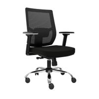 Silla Ergonómica Lims Syncro Brazos 3D Gerente Cromado Negro Ofideas