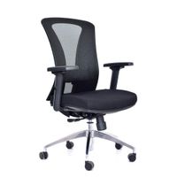 Silla Ergonómica Versalles Gerente Brazos 3D Aluminio Negro Ofideas