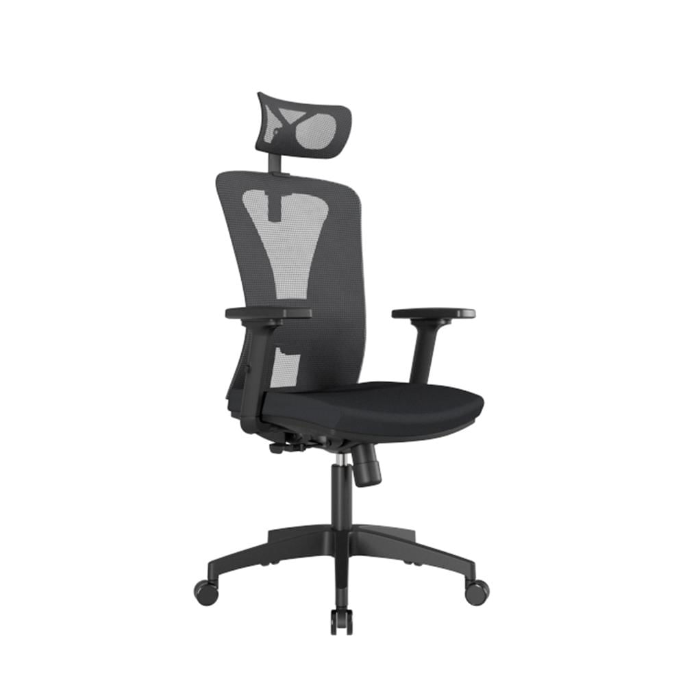 Silla Ergonómica Versalles Presidente Brazos 1D Nylon Negro Ofideas