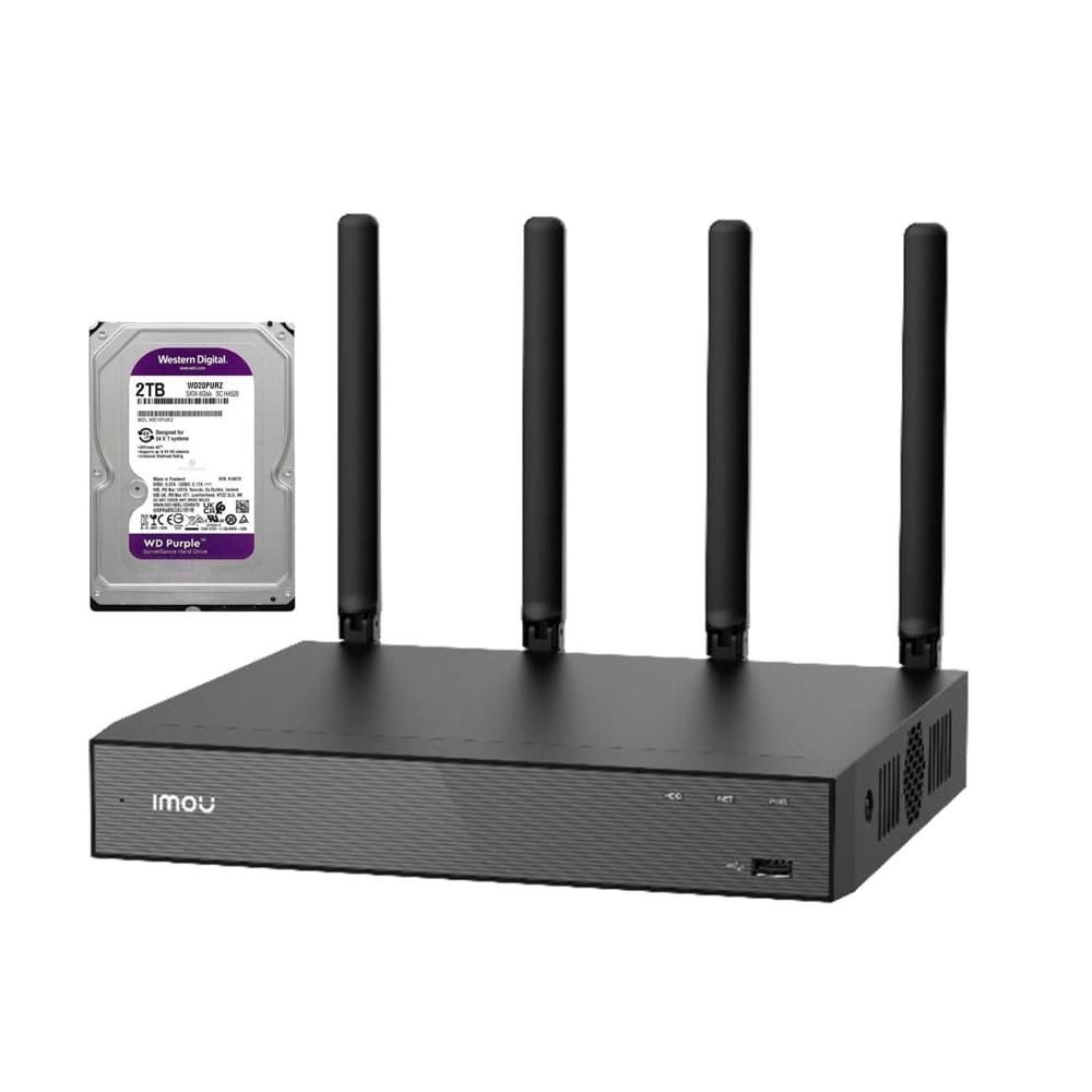 Grabador de video NVR N110W Imou Audio Doble vía 4K HDMI Compatibilidad ONVIF 10 Canales Wifi 2TB