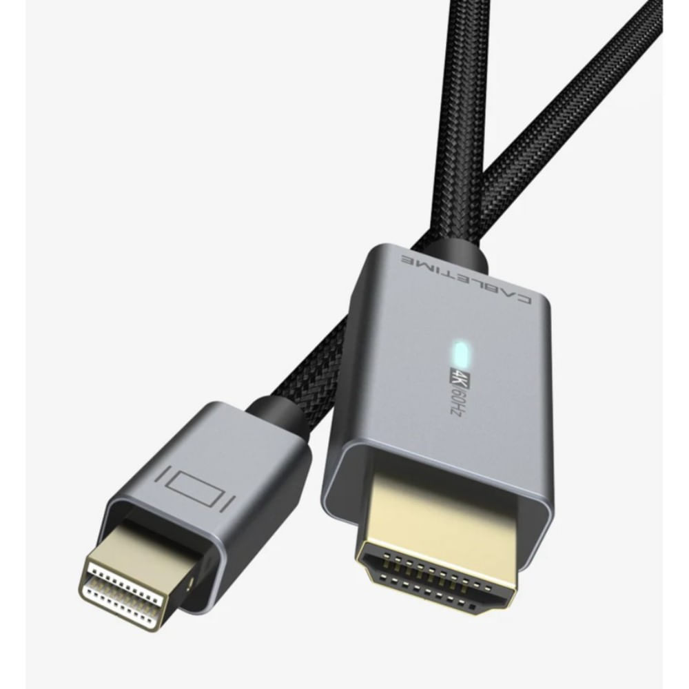 Cable Mini DP Male to HDMI Support 4K 60Hz 180cm Cabletime CD45K - CT-AV588-P03G4K60