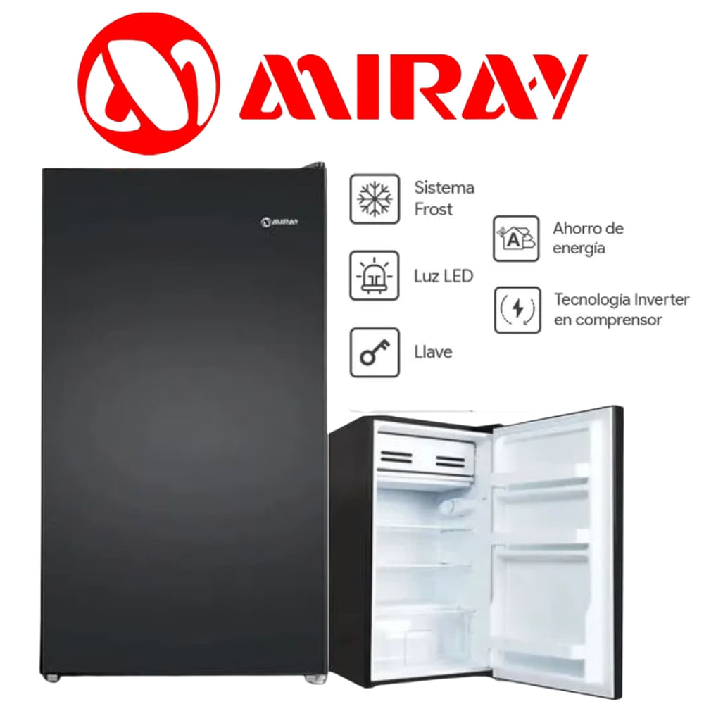 FRIGOBAR 93LT COLOR NEGRO MOD RM-93M