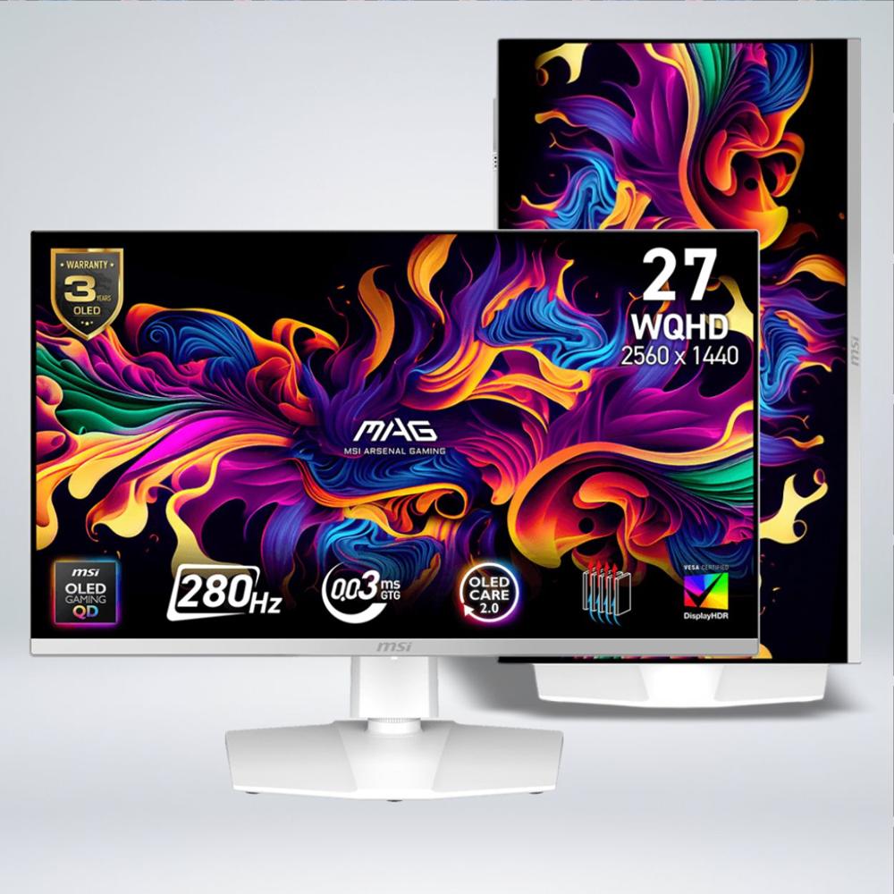 MONITOR GAMER MAG 271QPW QD-OLED X28 WQHD 27 pulgadas 280hz 0.03ms HDR panel QD-OLED