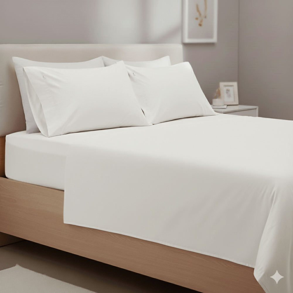 JUEGO DE SABANAS BRAMANTE BLANCO QUEEN FREE HOME