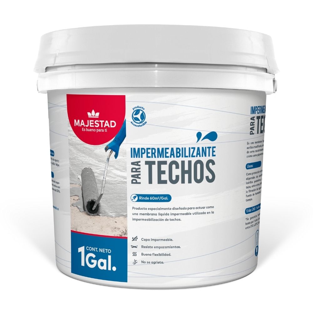 Impermeabilizante para techos Majestad 1 galón Gris