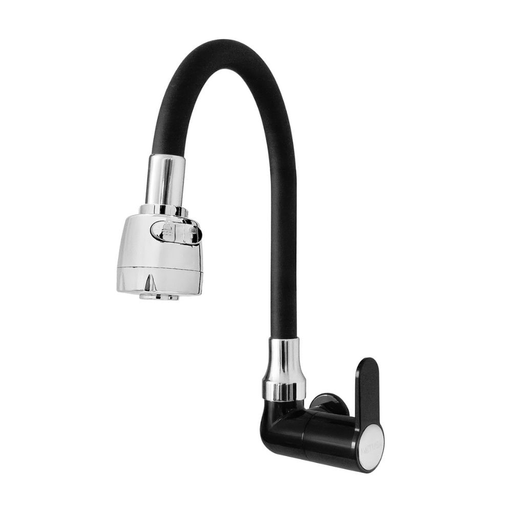 Llave de lavadero Pared Pico Flexible Black Metusa