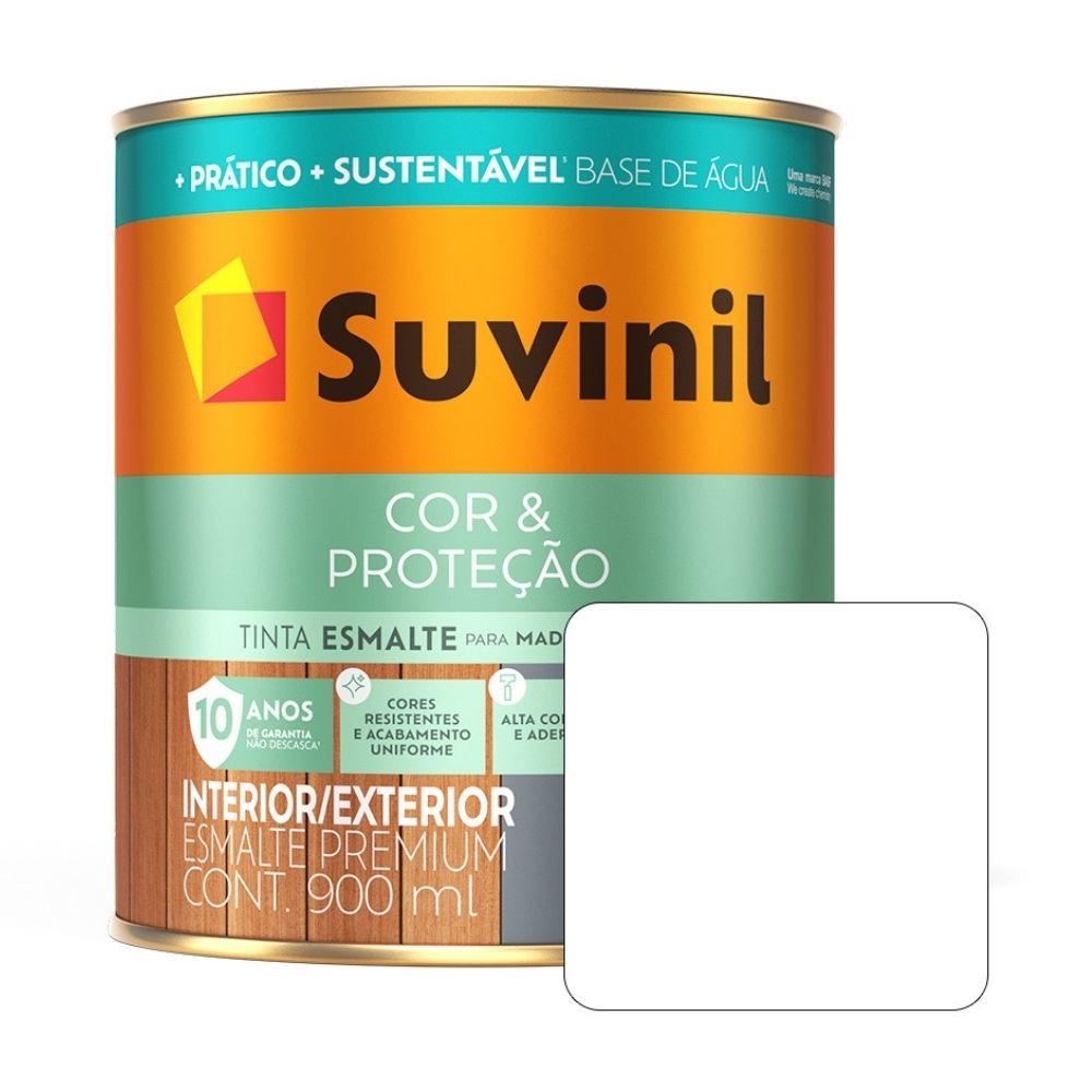 Esmalte Base Agua Mate Suvinil Blanco 0.9Lt