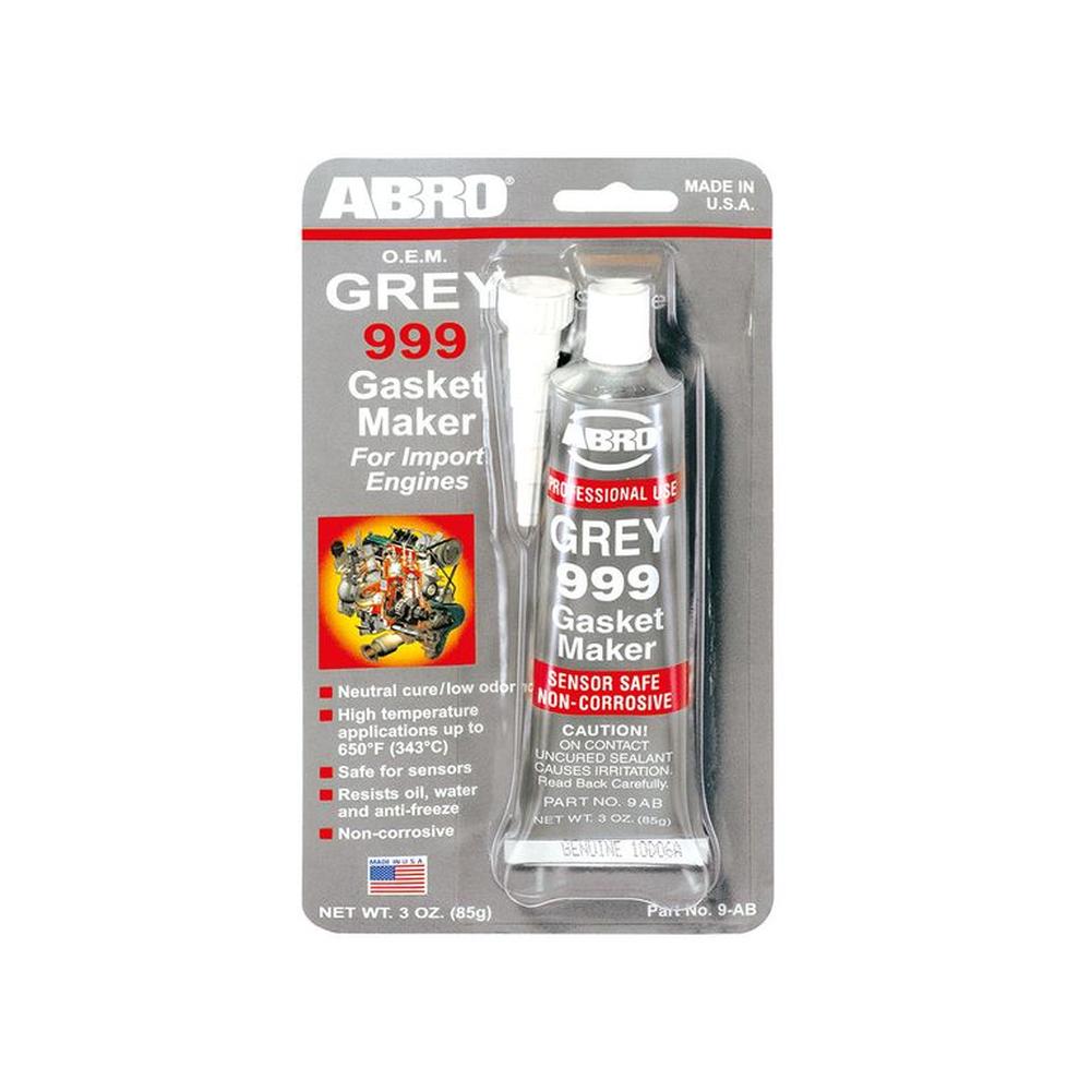 ABRO Silicona Automotriz Gris 999 9-AB - 3 Oz Americana