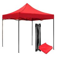 Toldo Plegable 3x3m Protección Impermeable Color Rojo