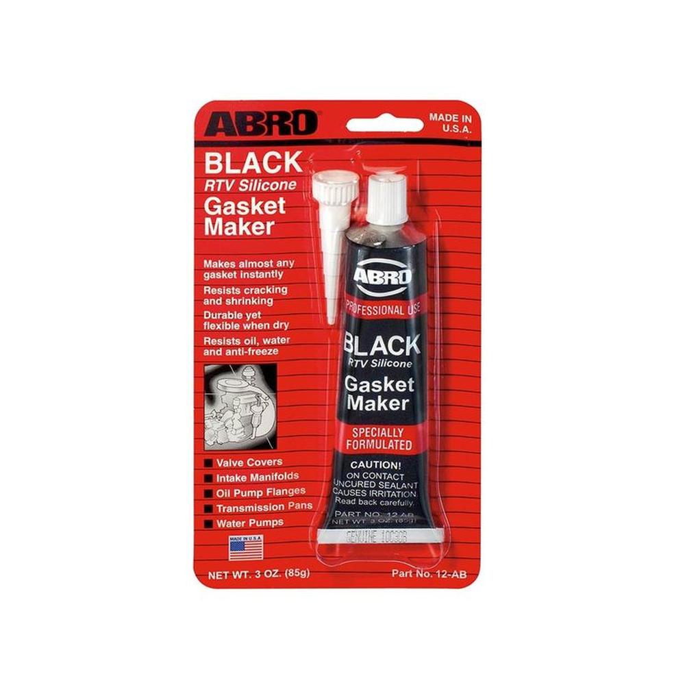ABRO Silicona Automotriz Negra 12-AB - 3 Oz Americana